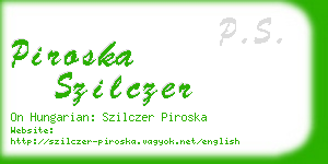 piroska szilczer business card